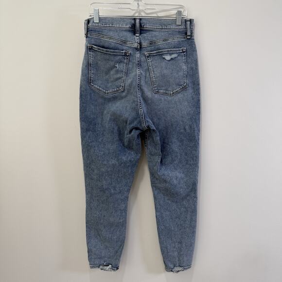 Abercrombie & Fitch Size 32 14 R Super Skinny Ankle High Rise Criss Cross Jeans - Picture 12 of 12